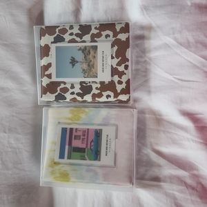 2 new instax photo albums brown cow and faded rainbow